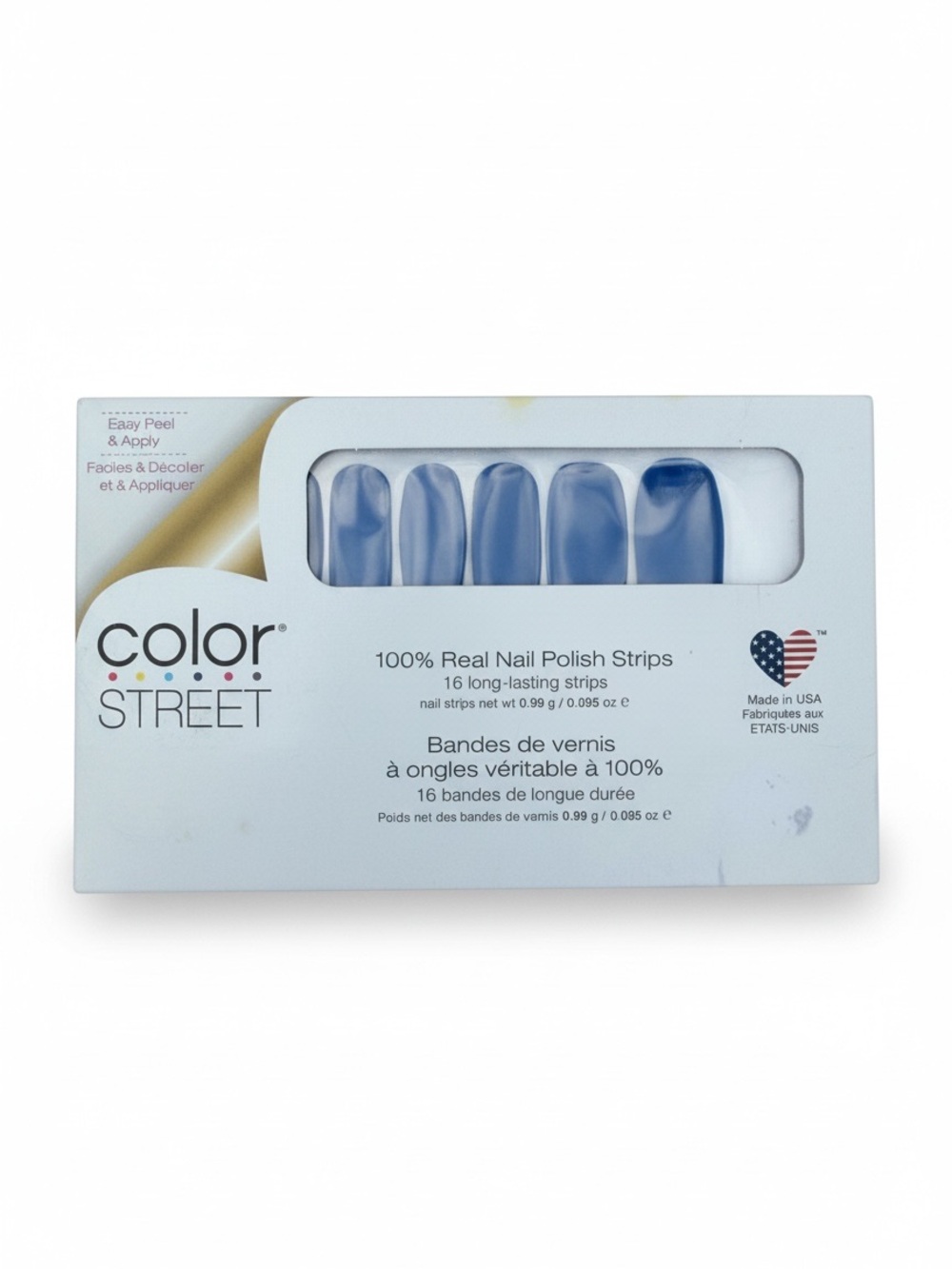 Color Street Greekeing Out Blue Nail Polish Strips DIY Nails
